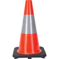 Traffic Cone, 18", Orange, 6" Reflective Collar(s) SEF026 | Zenith Safety Products