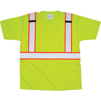 T-shirt conforme à la CSA, Polyester, Moyen, Jaune lime haute visibilité SEF109 | Zenith Safety Products