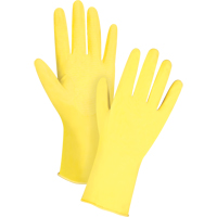 SHF670 Gants jaune canari r&eacute;sistants aux produits chimiques, Taille 7, 12" lo, Latex, Doublure en Ouat&eacute;e, 15 mils