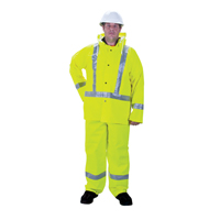 SEH114R RZ900 Premium Traffic Rain Suit, Polyester/PVC, Medium, Lime-Yellow