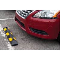 Parking Curb, Rubber, 3' L, Black/Yellow SEH140 | Zenith Safety Products