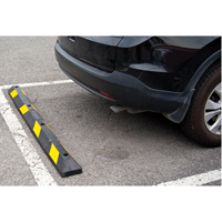 Parking Curb, Rubber, 6' L, Black/Yellow SEH141 | Zenith Safety Products