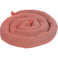SEI011 Remblais tubulaires absorbants, Mati&egrave;res dangereuses, Absorption 50 gal., 3" la x 8' lo, Pqt de 15