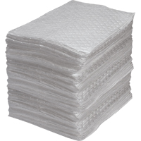 SEI956 Industrial-Grade Fine Fibre Sorbent Pads, Oil Only, 15" x 17", 40 gal. Absorbancy