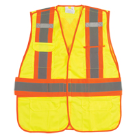 Flame-Resistant Surveyor Vest, High Visibility Lime-Yellow, Medium, Polyester, CSA Z96 Class 2 - Level 2 SGF140 | Zenith Safety Products