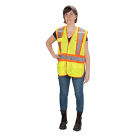 CSA Compliant High Visibility Surveyor Vest, High Visibility Lime-Yellow, Medium, Polyester, CSA Z96 Class 2 - Level 2 SEK232 | Zenith Safety Products