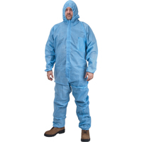 SEK370 Premium Hooded Coveralls, Medium, Blue, Polypropylene