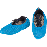 CPE Shoe Covers, Large, Polyethylene, Blue SEL089 | Zenith Safety Products
