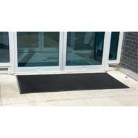 SFQ527 Outdoor Entrance Matting, Rubber, Scraper Type, Textured Pattern, 2' x 2-2/3', Black