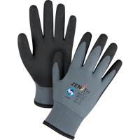 SFQ726 ZX-30° Premium Coated Gloves, 8/Medium, PVC Coating, 15 Gauge, Nylon Shell