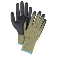 Black & Yellow Seamless Stretch Cut-Resistant Gloves, Size X-Large/10, 13 Gauge, Foam Nitrile Coated, Aramid Shell, ASTM ANSI Level A6 SGF148 | Zenith Safety Products