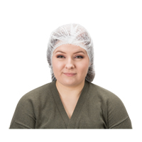Pleated Bouffant Cap, Polypropylene, 19", White SGF185 | Zenith Safety Products