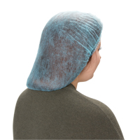 Bonnet bouffant plissé, Polypropylène, 21", Bleu SGF188 | Zenith Safety Products