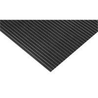 SGG088 Wide-Ribbed Matting, Wiper, 3' x 75' x 1/8", Black