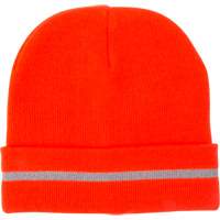 Bonnet en tricot haute visibilité avec bande réfléchissante, Orange haute visibilité, Acrylique SGI135 | Produits de sécurité Zenith