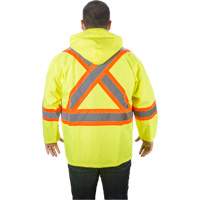 RZ1000 Rain Jacket, Polyester, Small, High Visibility Lime-Yellow SGM194 | Zenith Safety Products