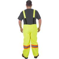 SGM201 RZ1000 Rain Bib Pants, Polyester, Small, High Visibility Lime-Yellow