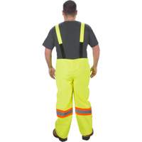 RZ1000 Rain Bib Pants, Polyester, Small, High Visibility Lime-Yellow SGM201 | Zenith Safety Products