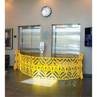 Portable Mobile Barrier, 40" H x 13' L, Yellow SGO660 | Zenith Safety Products