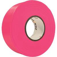 Flagging Tape, 1.1875" W x 164' L, Fluorescent Pink SGQ807 | Zenith Safety Products