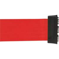 Barrière à fixation murale avec ruban magnétique, Acier, Fixation par vis, 12', Ruban Rouge SGR016 | Zenith Safety Products