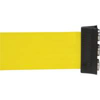 Wall Mount Barrier with Magnetic Tape, Steel, Screw Mount, 12', Yellow Tape SGR019 | Zenith Safety Products