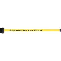 Magnetic Tape Cassette for Build-Your-Own Crowd Control Barrier, Attention ne pas entrer, 7', Yellow Tape SGO654 | Zenith Safety Products