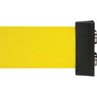 Wall Mount Barrier with Magnetic Tape, Steel, Screw Mount, 7', Yellow Tape SGR020 | Zenith Safety Products