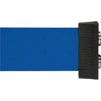 Barrière à fixation murale avec ruban magnétique, Acier, Fixation par vis, 7', Ruban Bleu SGR025 | Zenith Safety Products
