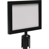 SGU786 Cadre d'enseigne pour poteau de barri&egrave;re pour le contr&ocirc;le des foules, Noir