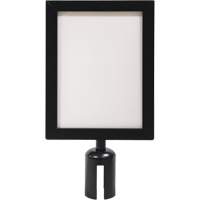 SGU787 Cadre d'enseigne pour poteau de barri&egrave;re pour le contr&ocirc;le des foules, Noir