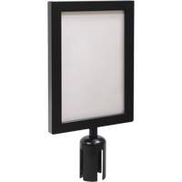 SGU787 Cadre d'enseigne pour poteau de barri&egrave;re pour le contr&ocirc;le des foules, Noir