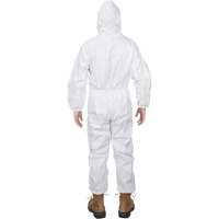SGW457 Premium Hooded Coveralls, Small, White, Microporous
