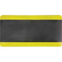 SGW898 Anti-Fatigue Matting, Diamond, 1-2/3' x 3-1/4' x 3/4", Black/Yellow, Polyurethane