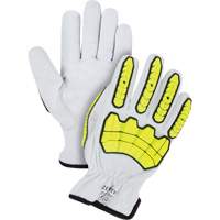 Impact & Cut Resistant Gloves, 3X-Large, Goatskin Palm, Driver Cuff SHG528 | Zenith Safety Products