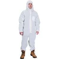 Hooded Coveralls, Medium, White, SMS SGX189 | Zenith Safety Products