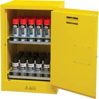 Flammable Aerosol Storage Cabinet, 12 gal., 1 Door, 23" W x 35" H x 18" D SGX675 | Zenith Safety Products