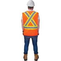 CSA-Compliant High-Visibility Surveyor Vest, High Visibility Orange, Medium, Polyester, CSA Z96 Class 2 - Level 2 SGZ627 | Zenith Safety Products