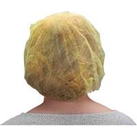 SHA674 Bouffant Caps, Polypropylene, 21", Yellow