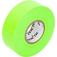 Flagging Tape, 1.1875" W x 164' L, Fluorescent Green SHB928 | Zenith Safety Products