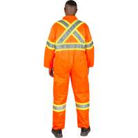 Unlined Safety Coveralls, Small, High Visibility Orange, CSA Z96 Class 3 - Level 2 SHF985 | Zenith Safety Products