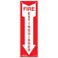 SHG587 "Fire Extinguisher" Sign, 12" x 4", Aluminum, English with Pictogram