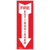 "Fire Extinguisher" Sign, 5" x 14", Vinyl, English with Pictogram SHG597 | Zenith Safety Products
