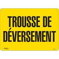 "Trousse de déversement" Sign, 10" x 14", Plastic, French SHG598 | Zenith Safety Products