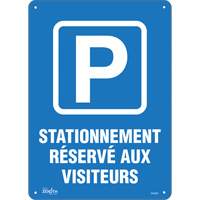 "Stationnement réservé aux visiteurs" Sign, 10" x 14", Plastic, French with Pictogram SHG601 | Zenith Safety Products
