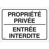 SHG605 "Propri&eacute;t&eacute; priv&eacute;e" Sign, 14" x 20", Aluminum, French