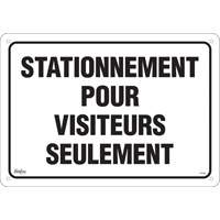 "Stationnement pour visiteurs" Sign, 14" x 20", Aluminum, French SHG606 | Zenith Safety Products