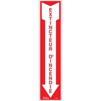 SHG607 "Extincteur d'incendie" Sign, 4" x 18", Vinyl, French with Pictogram