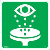 SHG609 Eye Wash CSA Standard Safety Sign, 12" x 12", Aluminum, Pictogram