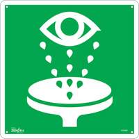Eye Wash CSA Safety Sign, 12" x 12", Aluminum, Pictogram SHG609 | Zenith Safety Products